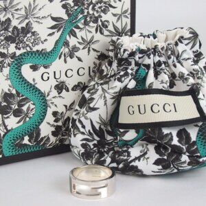 Authentic GUCCI Branded G ring Ag925 [Used]